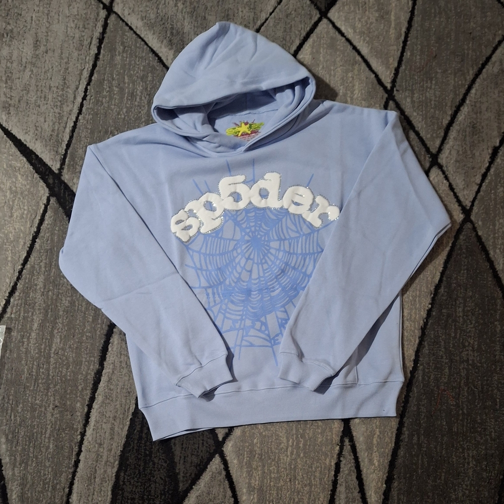 Espider Men's Light Blue Crewneck Sweater